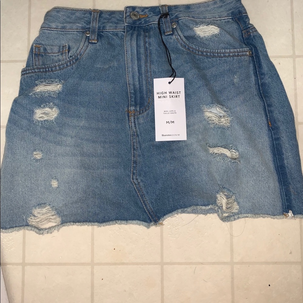 **NEVER WORN** blue notes high waisted mini skirt